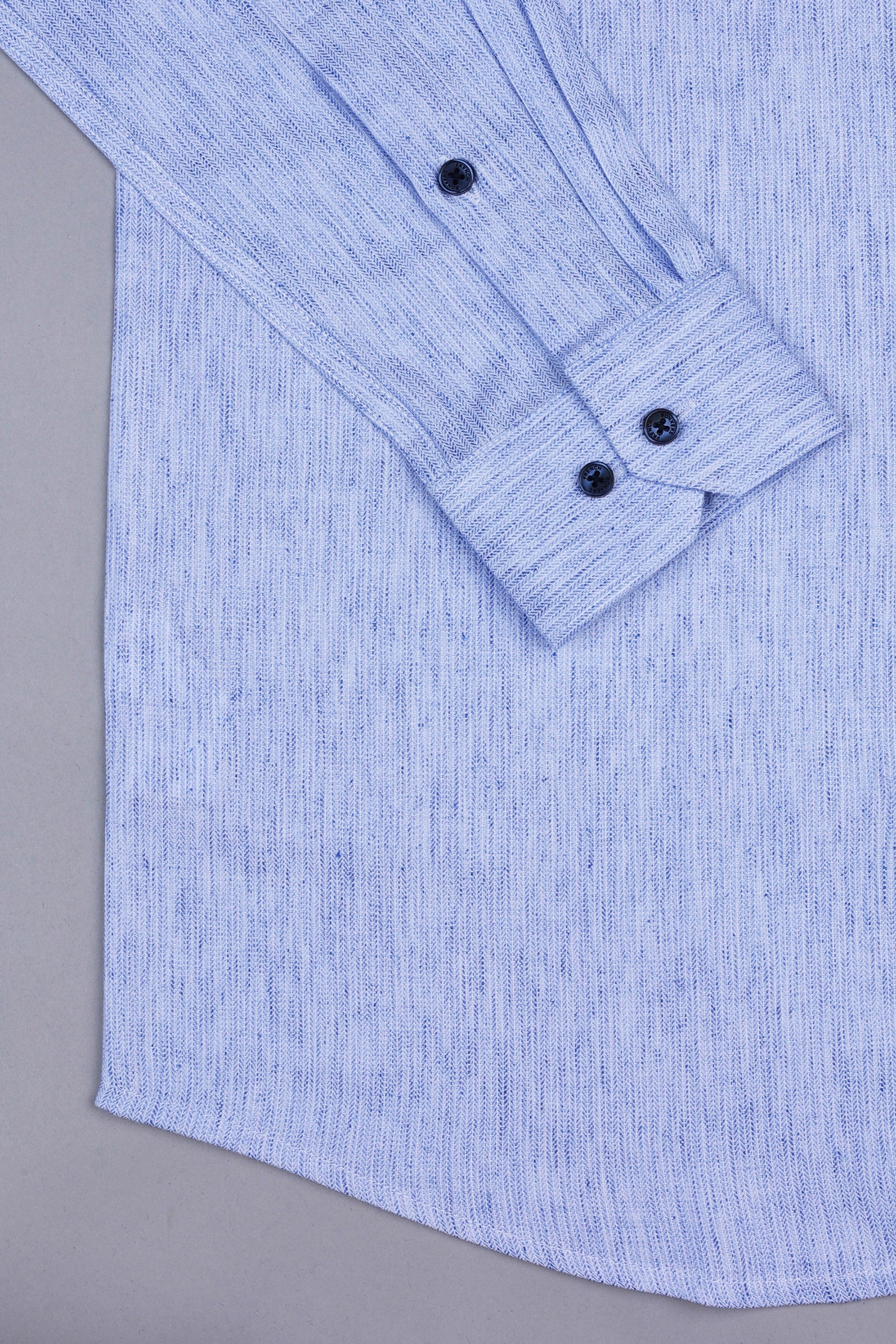 Blue herringbone texture cotton shirt