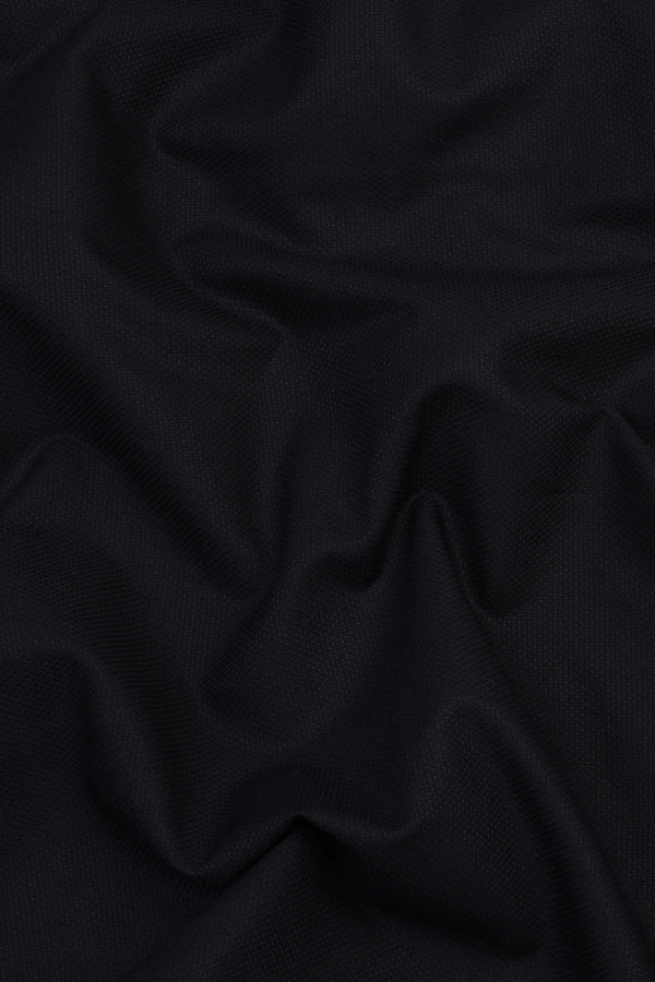 Oil black dobby texture cotton shirt