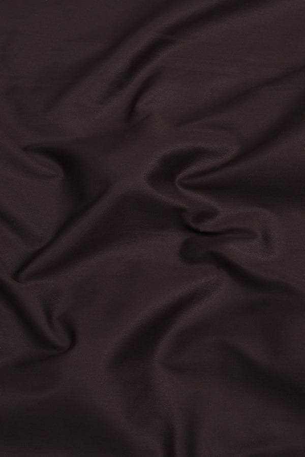 Saddle brown cotton satin shirt