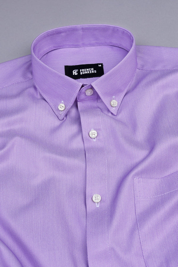 French violet dobby texture shirt