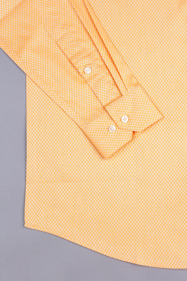 Merigold yellow  jacquard printed shirt