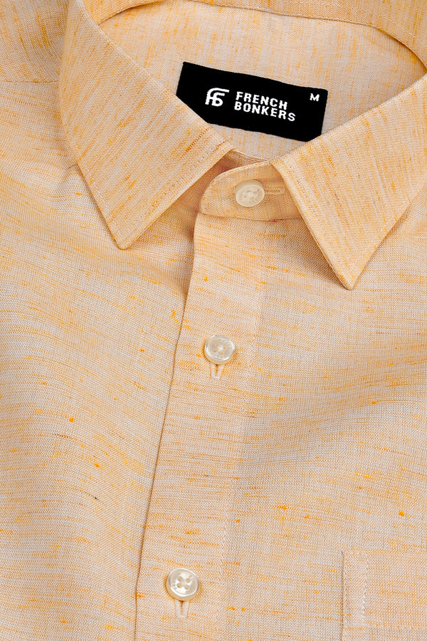 Vivid yellow amsler linen shirt