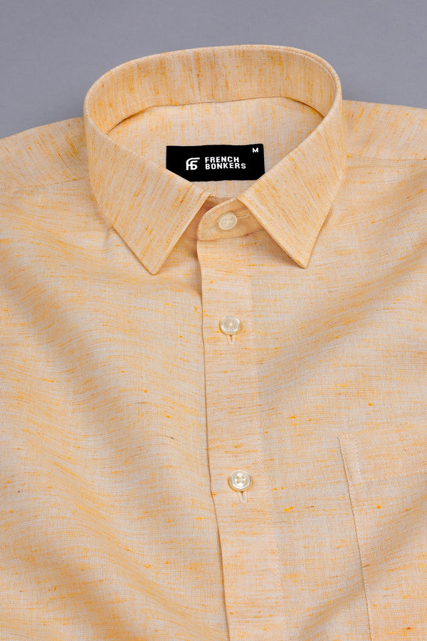 Vivid yellow amsler linen shirt