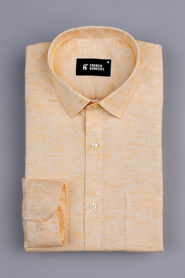 Vivid yellow amsler linen shirt