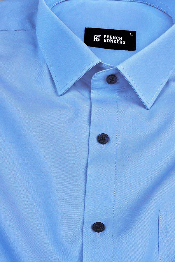 Clear Sky blue solid shirt