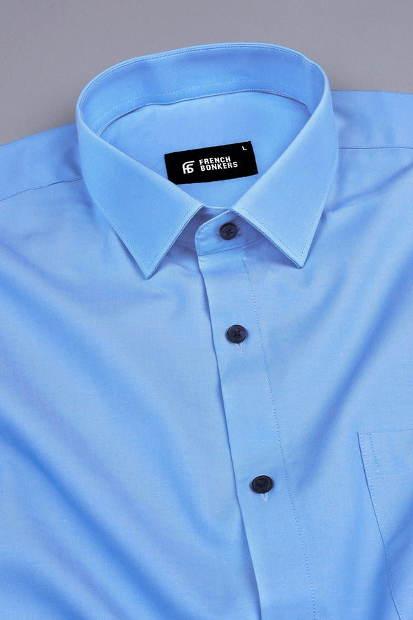 Clear Sky blue solid shirt