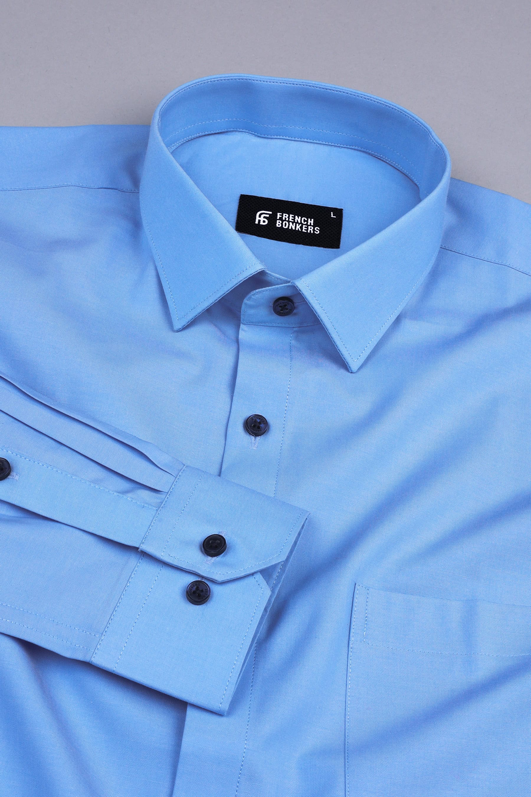 Clear Sky blue solid shirt