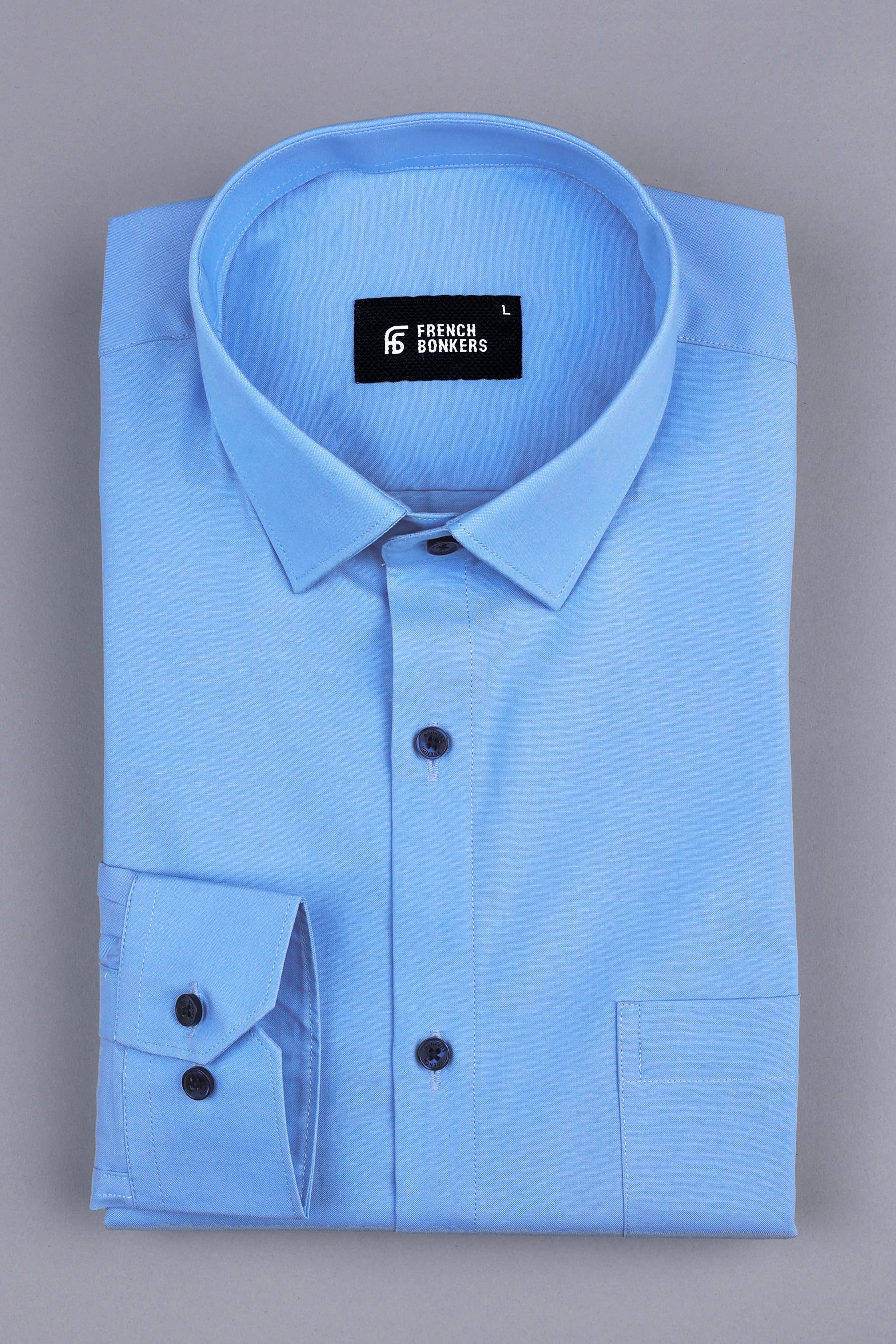 Clear Sky blue solid shirt