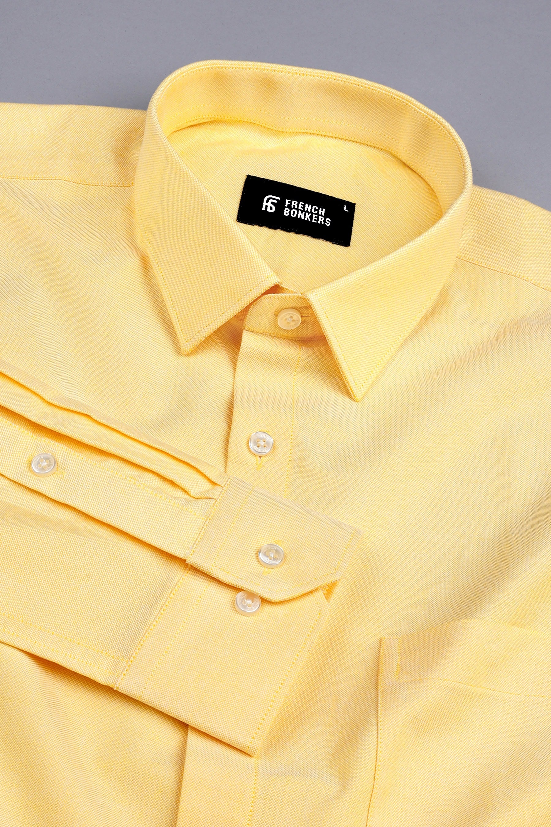 Shandy Yellow oxford cotton shirt