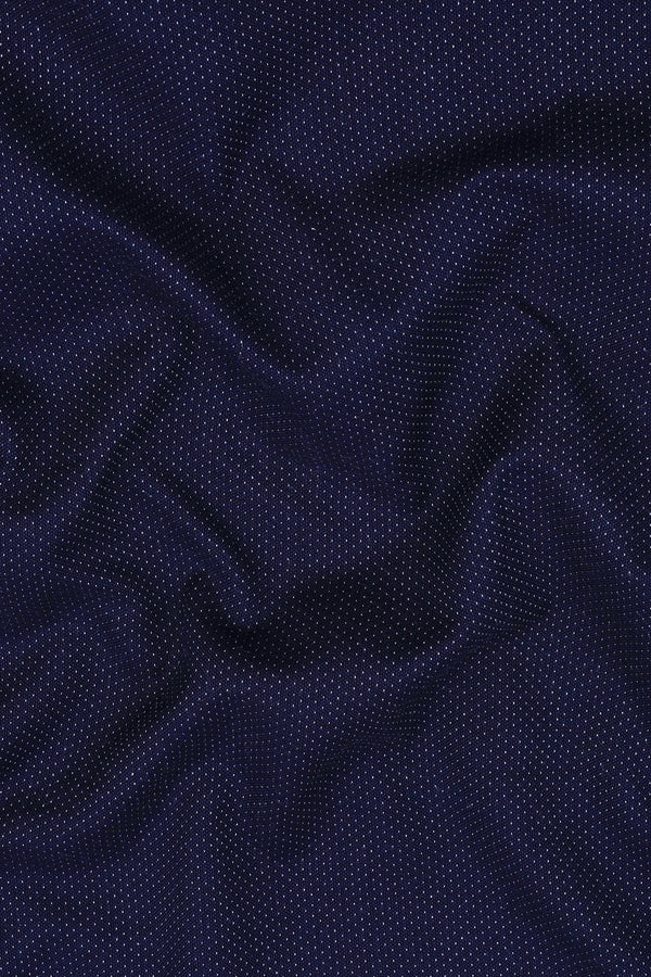 Dark blue with white dot finish jacquard shirt