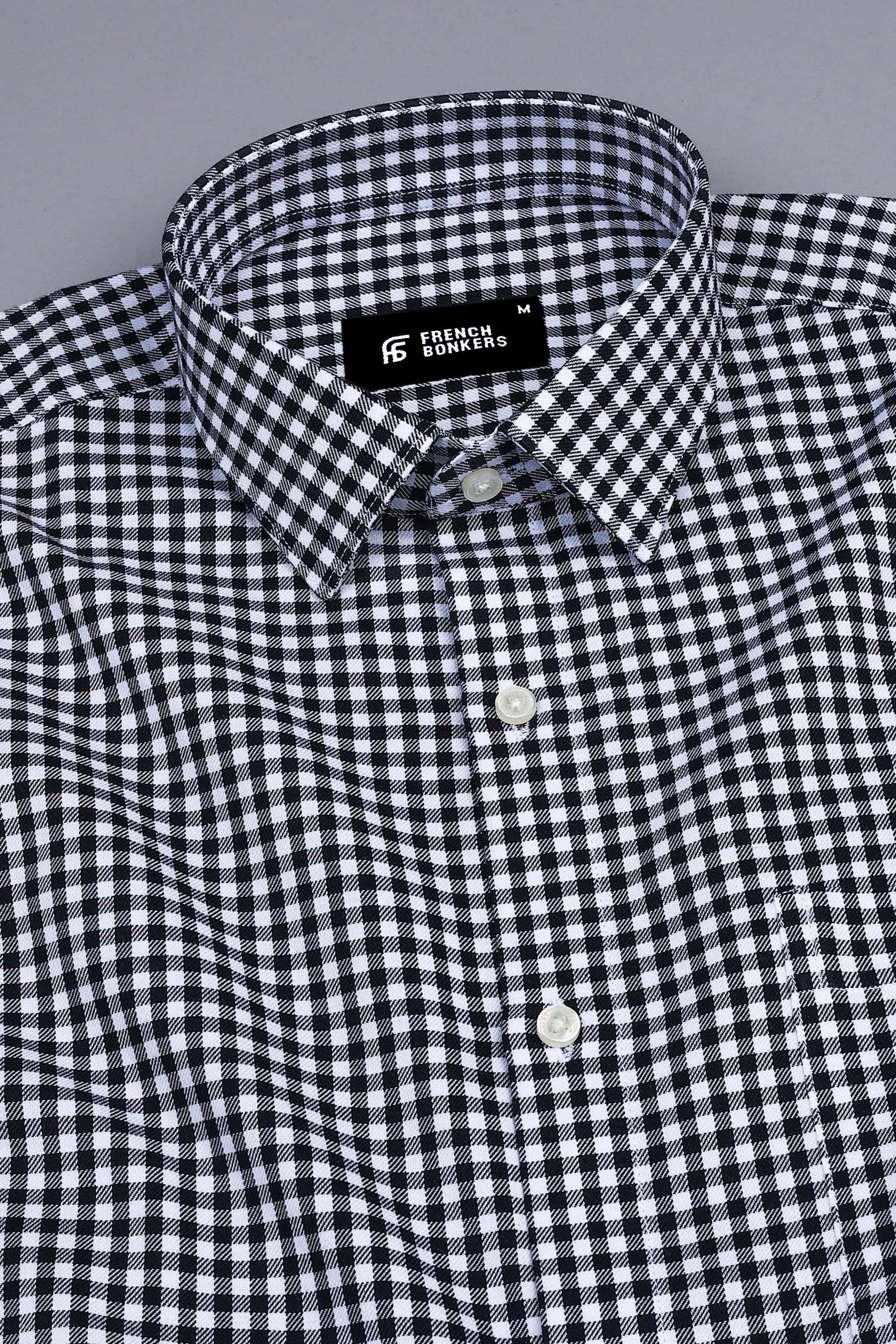 Classic Black with white twill check shirt