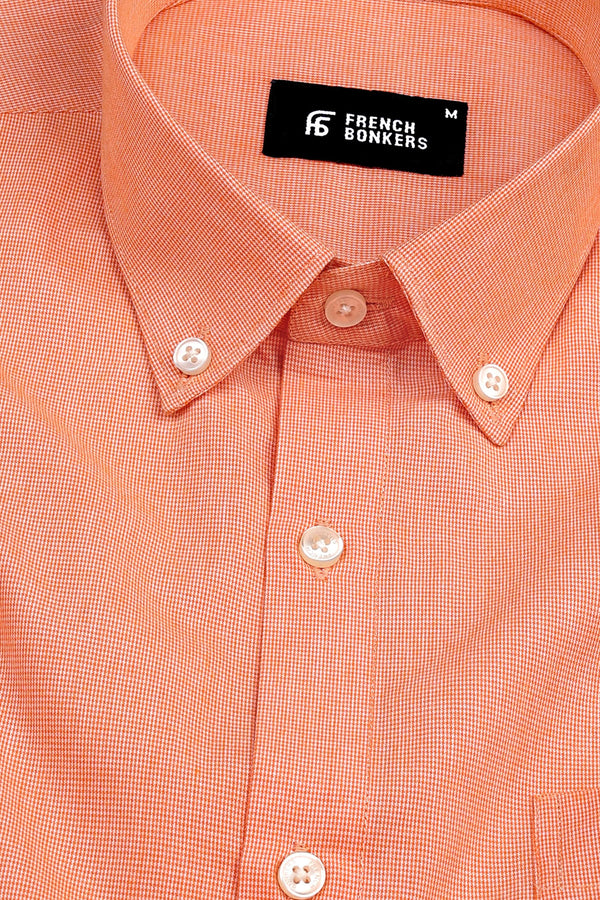 Graceful Orange houndstooth shirt