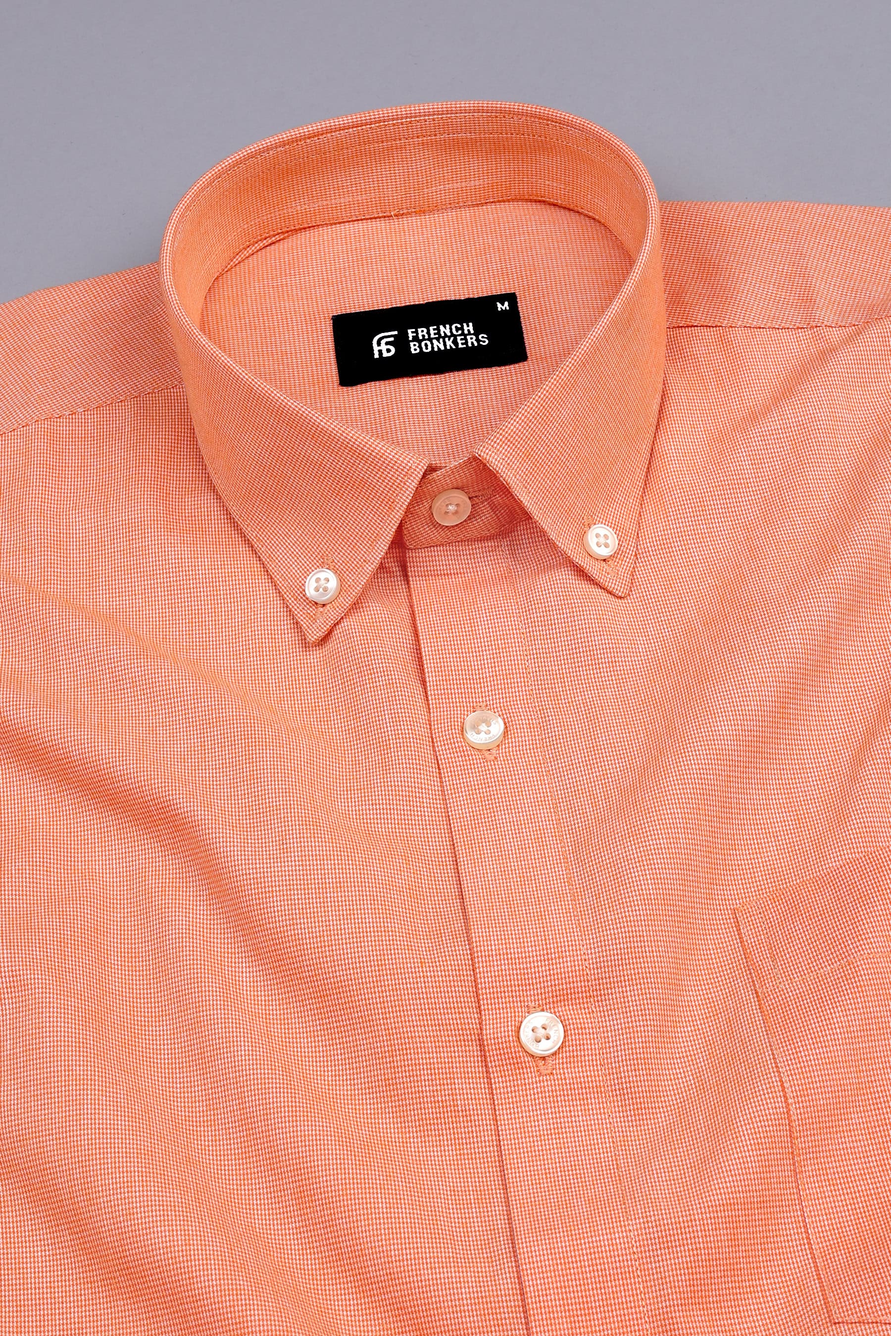 Graceful Orange houndstooth shirt