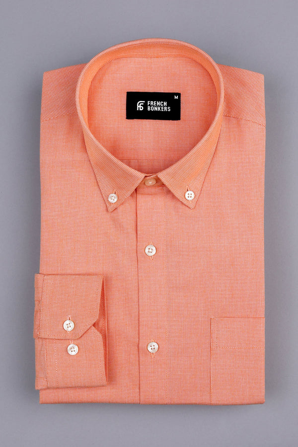 Graceful Orange houndstooth shirt