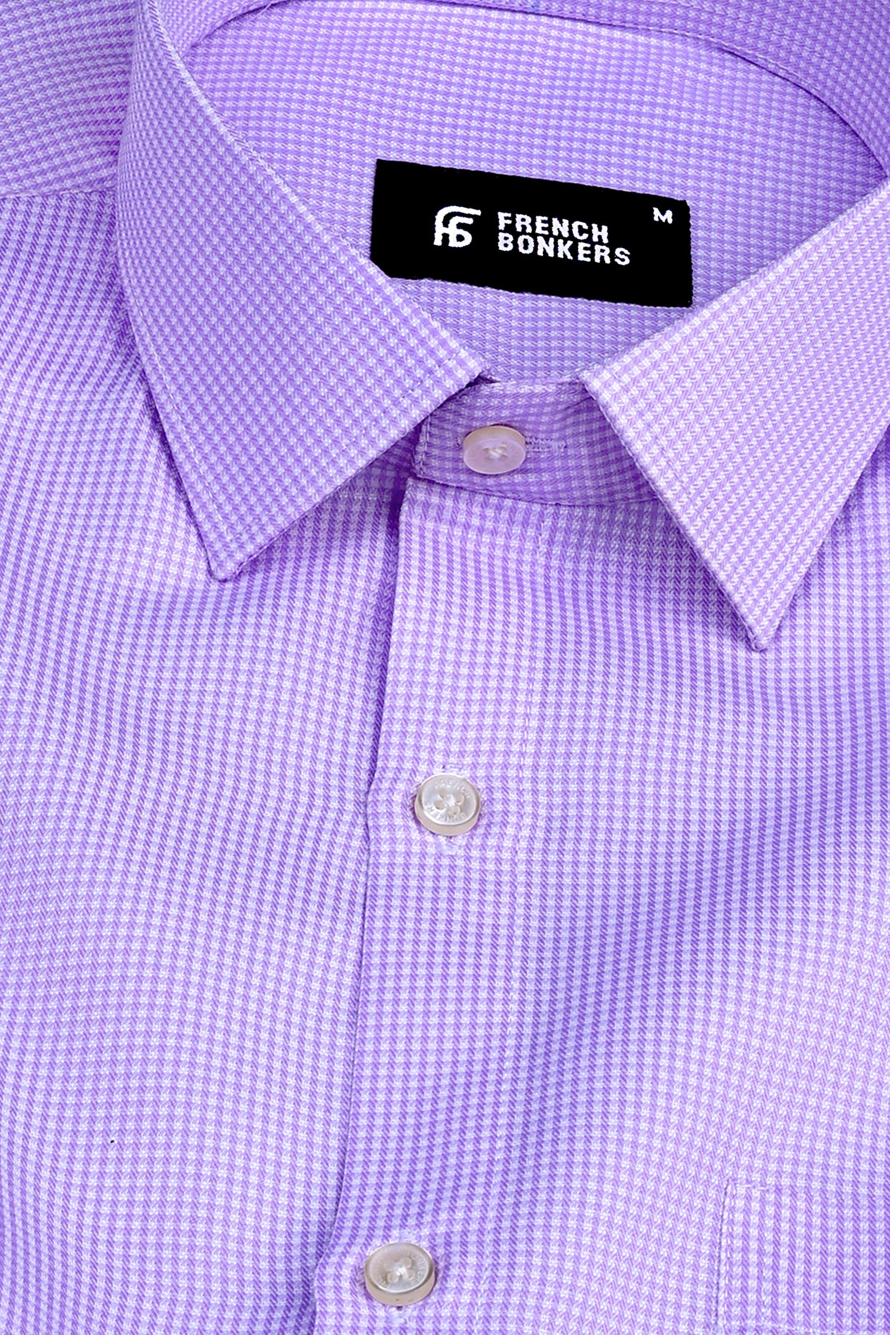 Dapper purple mini check shirt