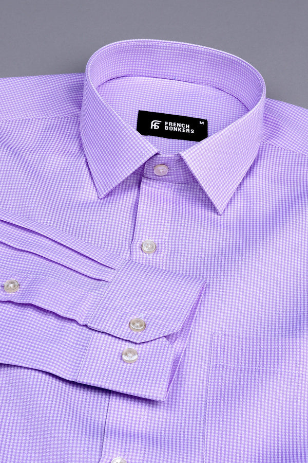 Dapper purple mini check shirt