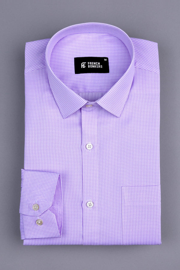 Dapper purple mini check shirt