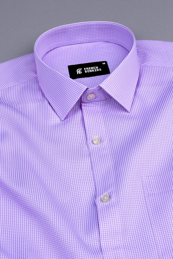 Dapper purple mini check shirt