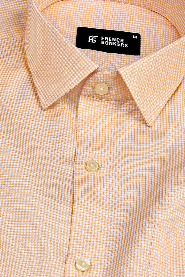 Dapper Orange mini check shirt