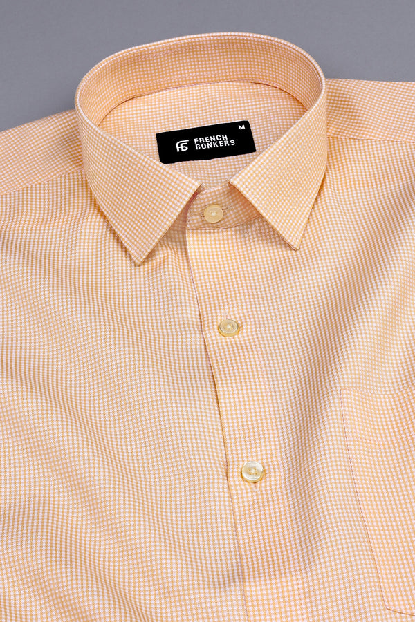 Dapper Orange mini check shirt