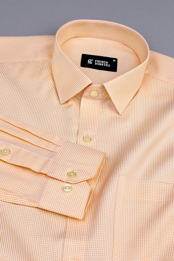 Dapper Orange mini check shirt