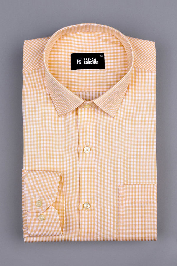 Dapper Orange mini check shirt