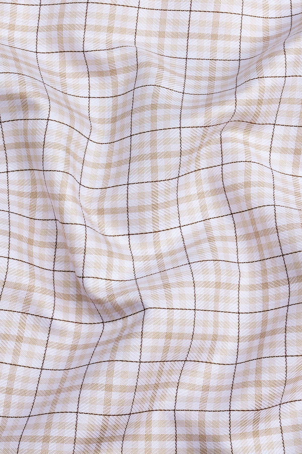 Victory Light brown box check shirt