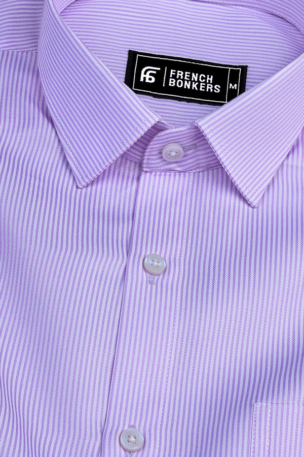 Masculine purple stripe shirt