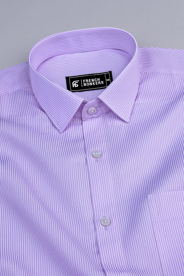 Masculine purple stripe shirt