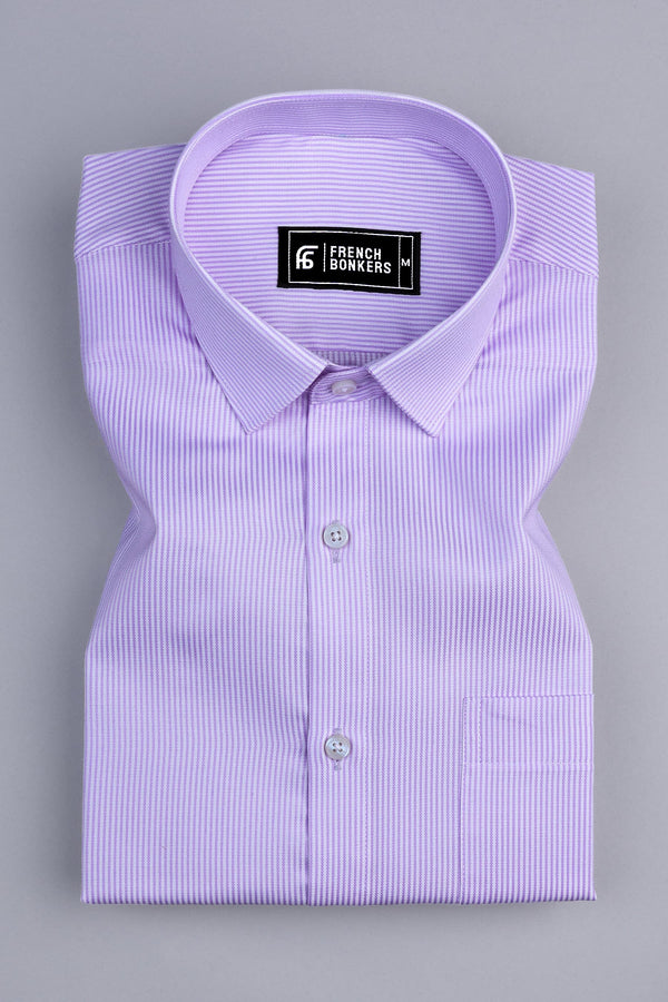 Masculine purple stripe shirt