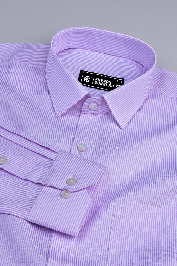 Masculine purple stripe shirt