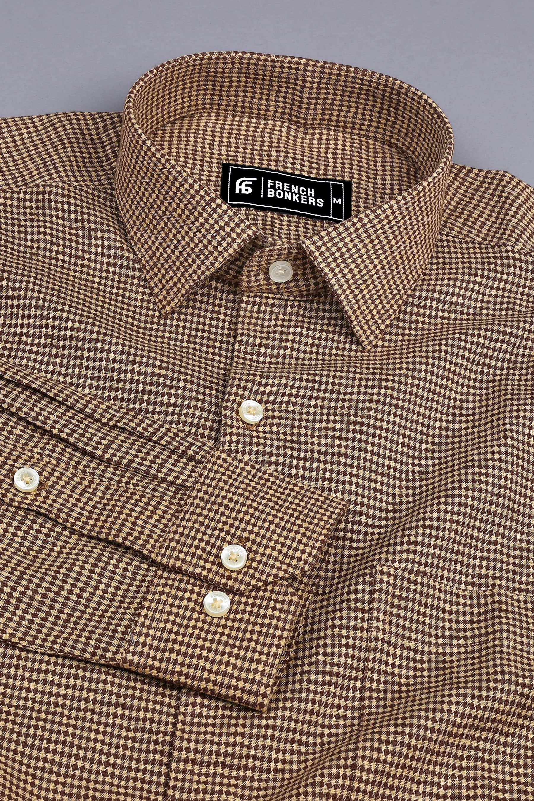 Dark with Light brown ruff check style shirt