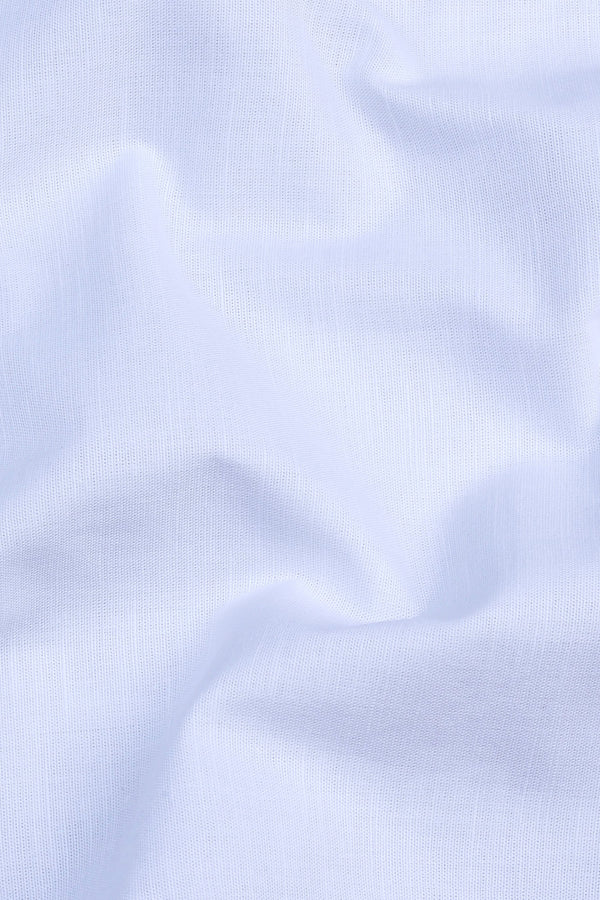 Shiny white cotton linen shirt