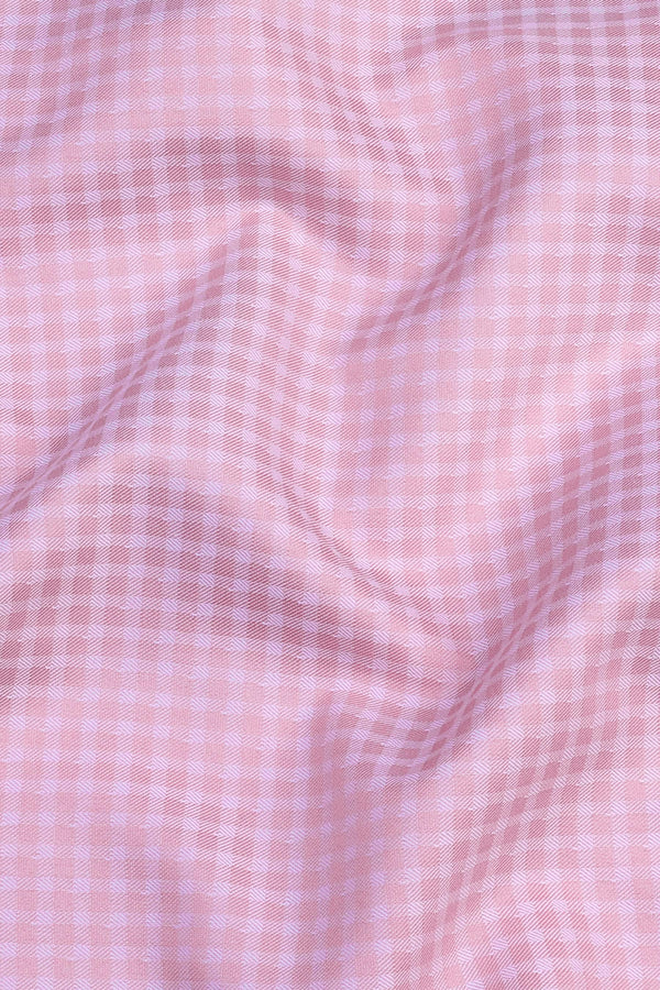 Lumina light pink check shirt