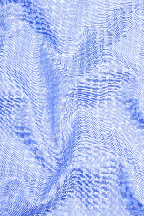 Lumina light blue check shirt