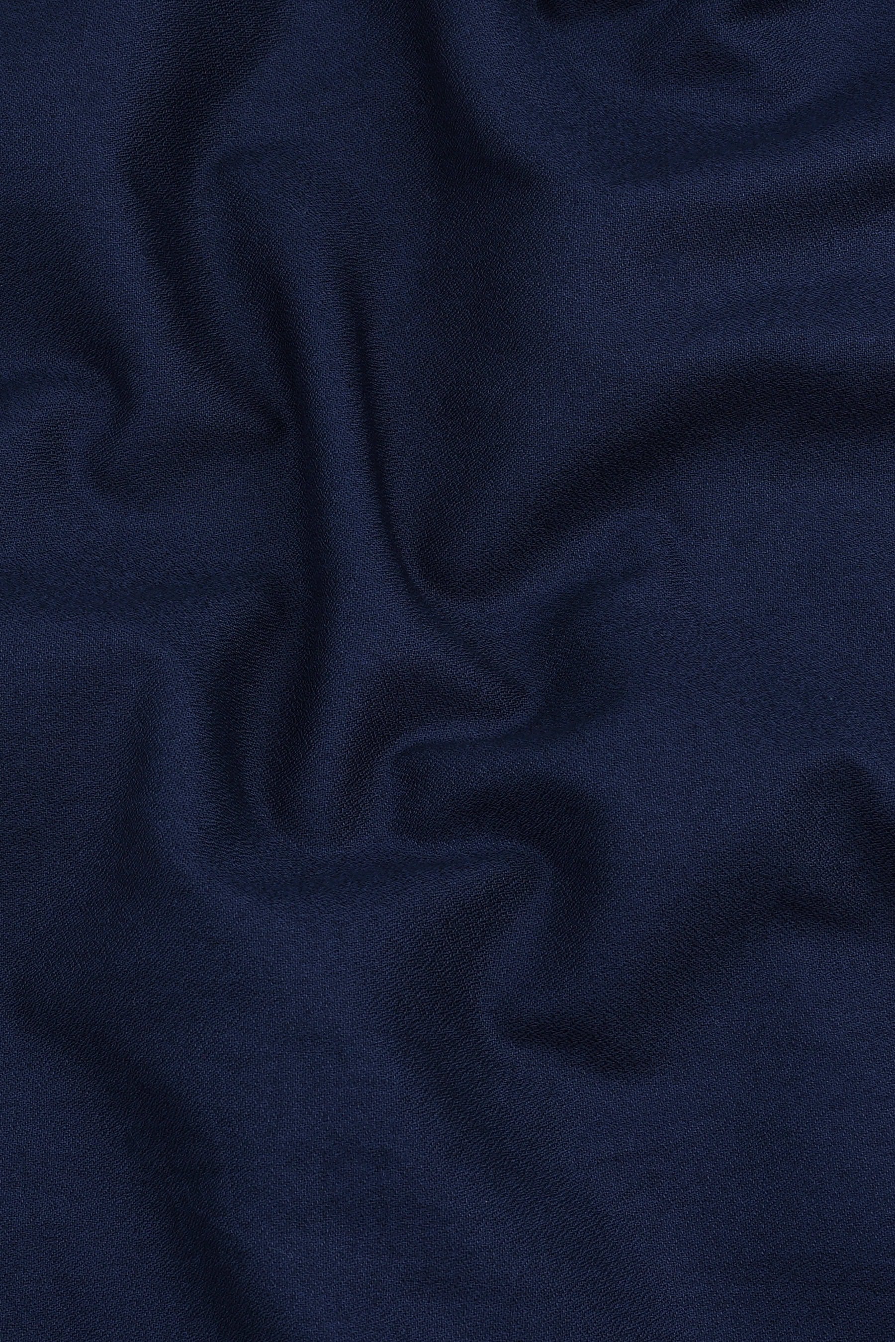 Dark blue creape solid cotton shirt