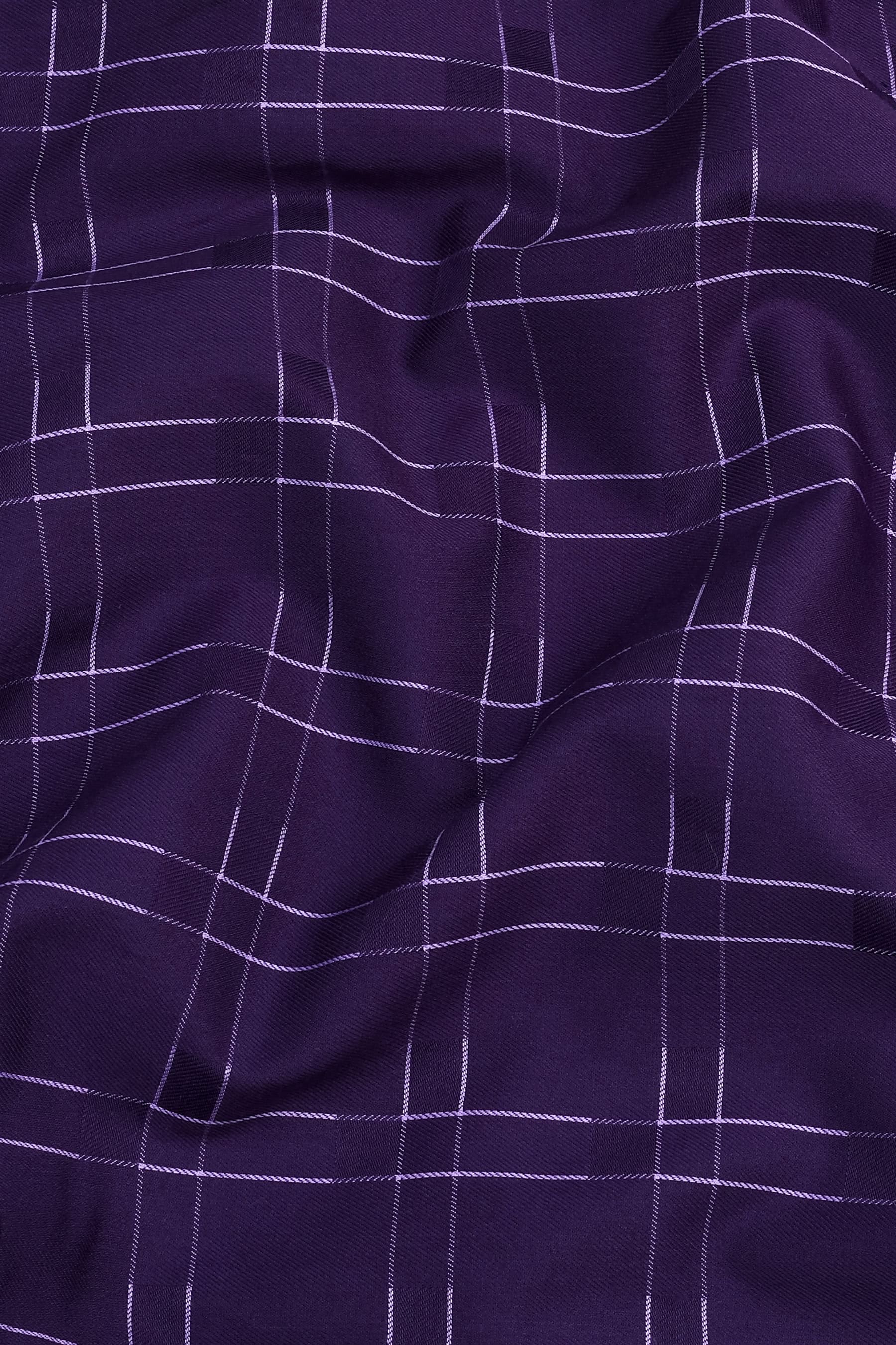 Dark purple box check shirt